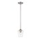 Z-Lite Joliet 1 Light Mini Pendant, Brushed Nickel & Clear 473MP-BN - alternate 6